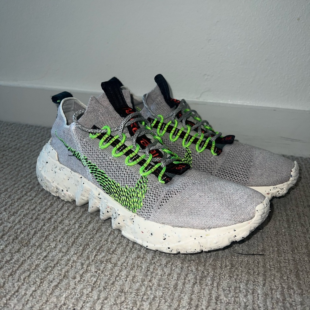 Nike Space Hippie 1s grey/neon green men’s 10.5